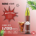 Оптовая yuoto mini bar 1200puffs одноразовая вейп -ручка