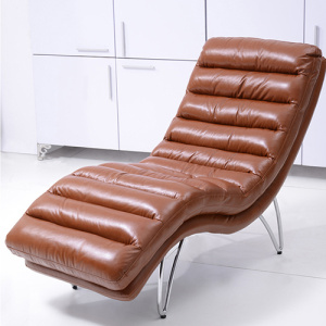 Recliner Δερμάτινο Futon Chaise Lounge καναπέ κρεβάτι