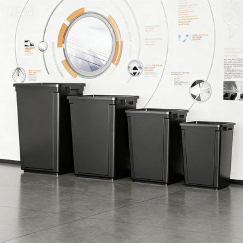 Large Plastic Trash Can for Kitchen and Commercial Use