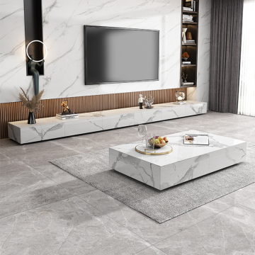 Foshan Furniture Table Modern Coffee Table مع حامل تلفزيوني - بيرش