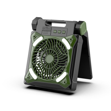 Solar Foldable Oscillating Camping Fan with Light and Remote