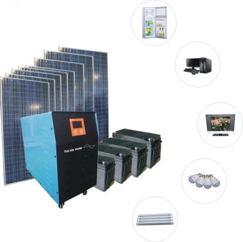 Tenaga solar off grid kuasa 5kw hijau menjana sistem