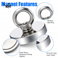 Strong neodymium magnets with eyebolt