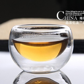 Double Wall Heat Resistant Borosilicate Glass Tea Cup 50ml