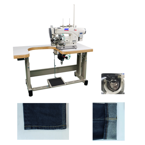 Naaimachine voor jeans die automatische trimmer omzomen