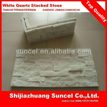 White Quartz Stack Stone Veneer