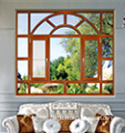 Aluminium Double Toughened Glazing Window