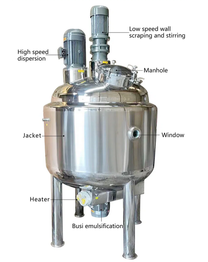 Detergent Chemical Mixers Stainless Steel Reactor Tank