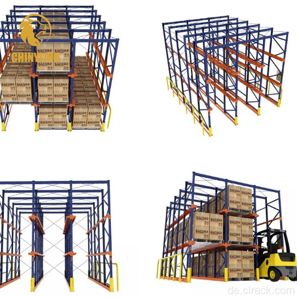 Hochdichteantrieb in Rack für Palettenspeicher