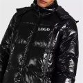 Moda de chaqueta de hombres largos negros