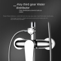 Inexpensive Chrome Bathroom Faucet 3 Functions Shower Set