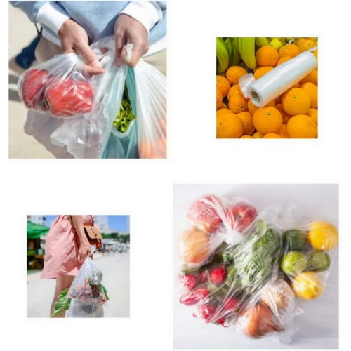 Polyethylene Bags Clear Take Out Disposable Plastic Food Bags Roll