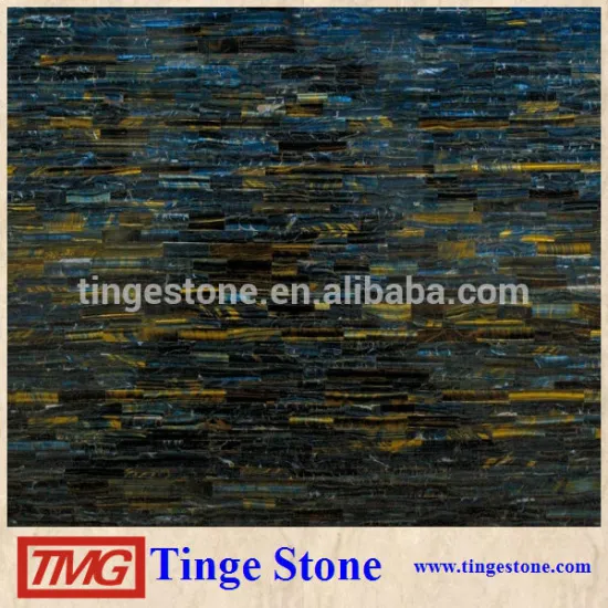 Tiger Eye Blue Stone Slab Semi-Precious Stone For Luxury Building