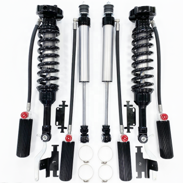 4x4 Land Cruiser Shock Absorber MTE Auto Parts - 2.5" Diameter, 2" Elevation, 12-Position Compression Adjustable, Black
