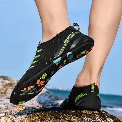 Women Summer Breathable Water Shoes, Men Beach Shoes, Upstream Aqua Shoes River Sea Diving Swimming Shoes, Outdoor Sport Shoes