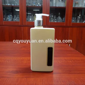 Pump spray sealing type 250ml unique white custom logo glass bottles of liquid soap wholesale