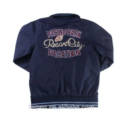 Fashion Kids Windbreaker Jacket Navy Blue Printed Boys Cardigan Coat For Children Jacket