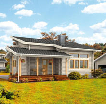 low cost prefab log house