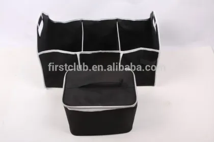 600D Car Organizers Foldable Trunk Organizer with cooler bag