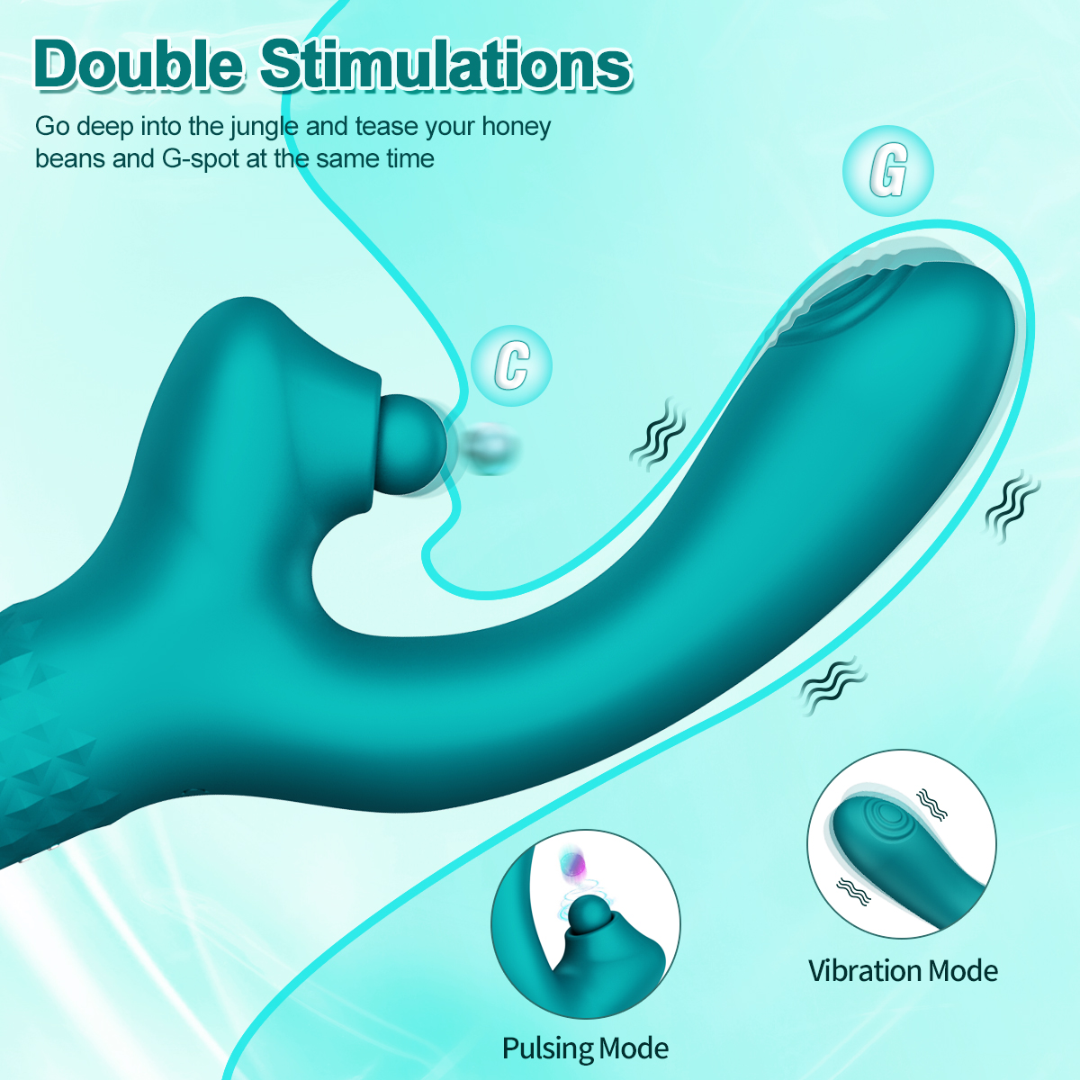 Multi-Mode Vibrating Wand with Internal and External Use