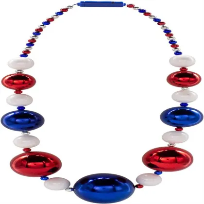 LED Light Jumbo Shine Bright Mardi Gras Beads Necklace