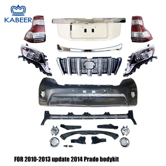 Kabeer Upgrade Body Kit Fit For Prado 2008-2013 to 2014-2017 Facelift with LED Lights and Fog Lamps