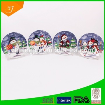 Ceramic Plate With Snowman Design,Wholesale Ceramic Dinnerware Set,