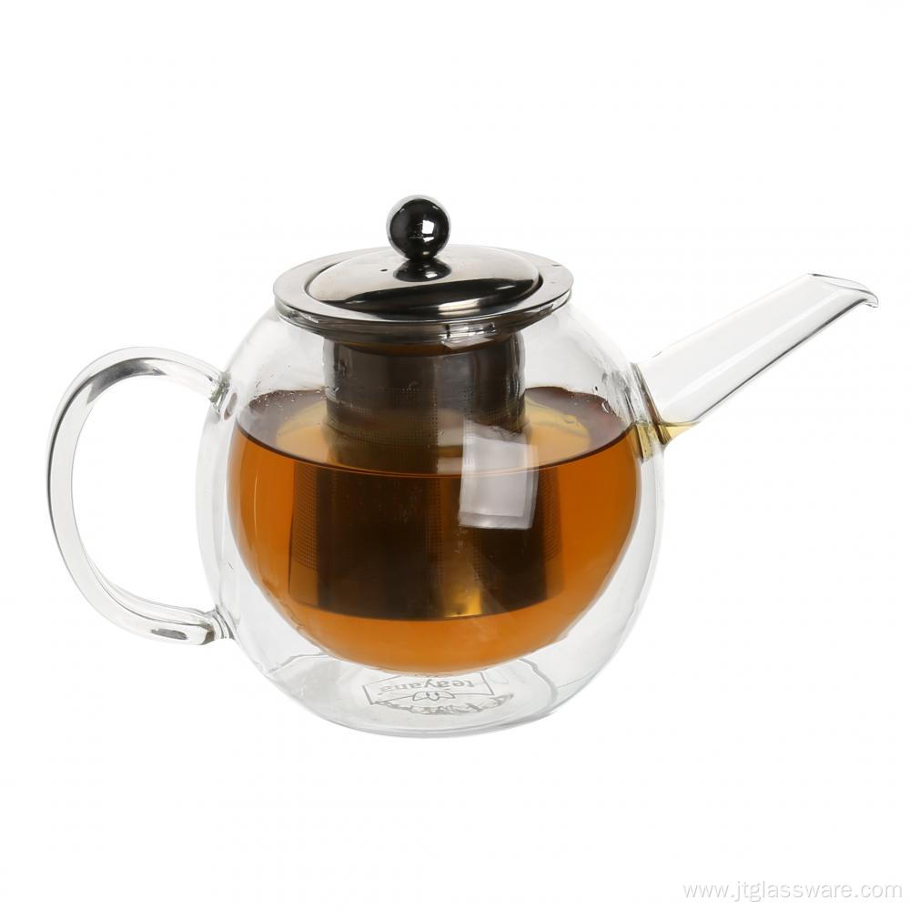 Double wall Glass Teapot Iced Tea Pitcher