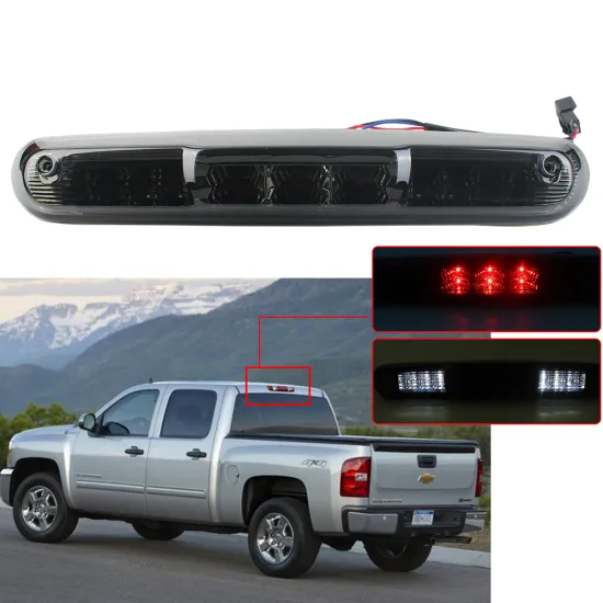 Smoke LED Third High Cargo Lamp Brake Light for Chevy Silverado & GMC Sierra 1500/2500/3500 (2007-2013)
