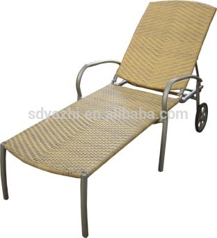 rattan lounger - patio rattan sun lounger with adjustable back