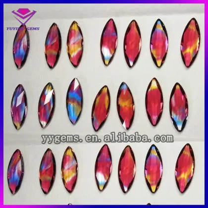 Marquise shape multicolor crystal flavor stone buyer of precious stone