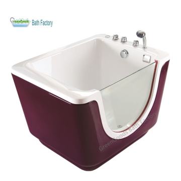 CE Royal Style Purple Baby Spa Bathtub with Mini Air Bubble Whirlpool Massage