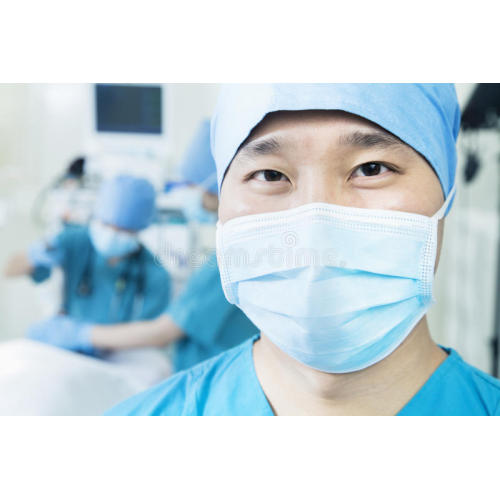 Nonwoven disposable surgical face mask