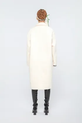 Elegant Classic Off White Coat for Timeless Style