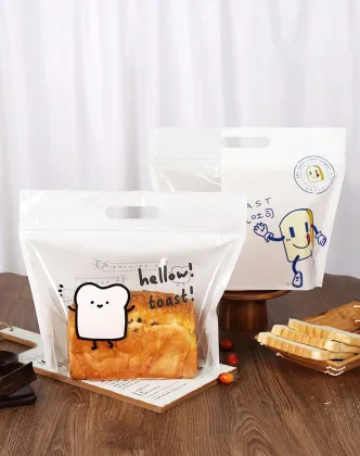 Hot Sale toast bread paper bag customized kraft paper bag bread toast bag