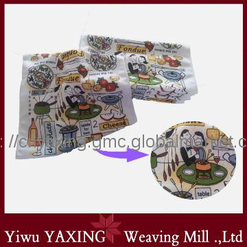 Microfiber printed kitchen tea towel