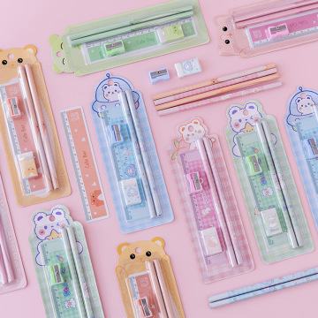 Student Office & School Pencil Set with 0.7mm Eraser and Sharpener