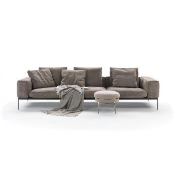 Flexform Lifesteel Wahanga sofa 3 Putanga Noho