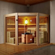 Deluxe Indoor Sauna Room Indoor traditional Wooden Sauna Manufactory