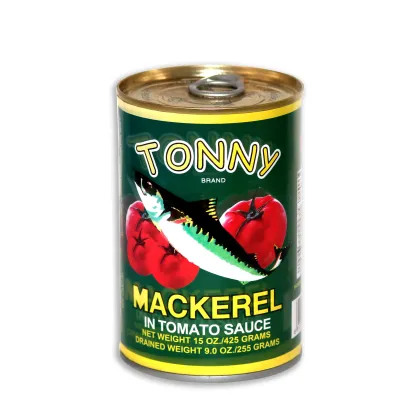 Factory cheap price 425g 155g canned mackerel in brine and in tomato sauce