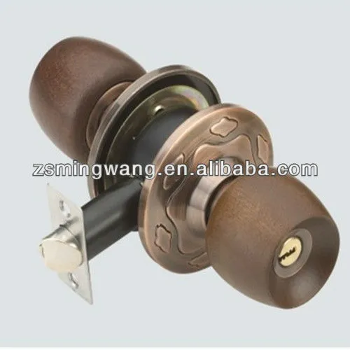 ally elegant wooden tubular knob lock
