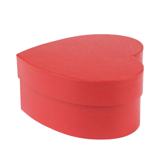 Red Paperboard Heart Shape Cosmetic Rigid Gift Box