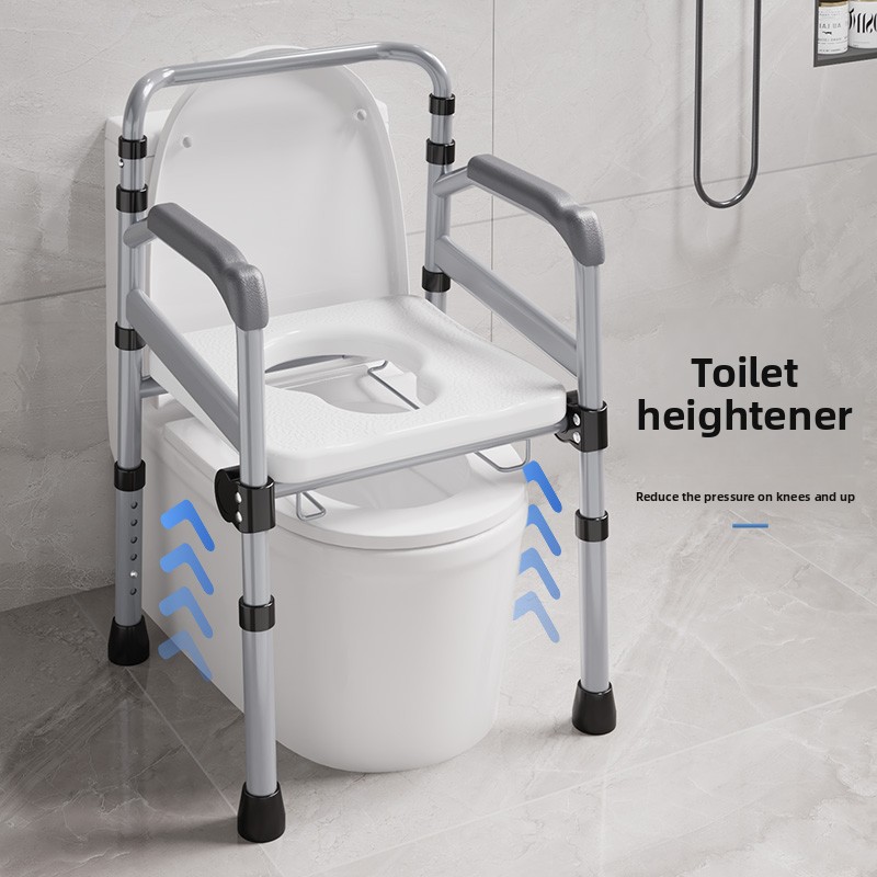 Superior Quality Aluminium Alloy Commode Chair Toilet Raised Bed Pan Designed for Elderly Recovery Nursing Toilet Seat Risers