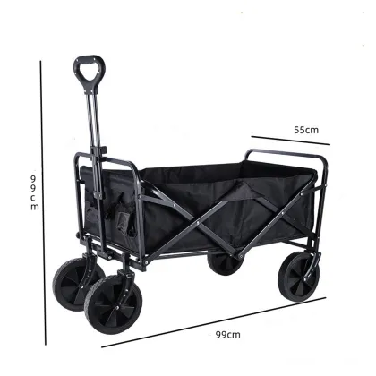 Folding Garden Cart: Large Capacity Utility Cart for Camping and Outdoors
