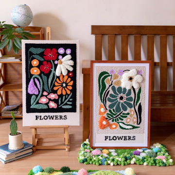 INTODIY Luxury Flower Wall Hanging Painting Set for Decoration
