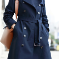 Water Resistant Classic Long Trench Coats Classic Lapel Overcoat Belted Slim Trenchcoat Manufactory