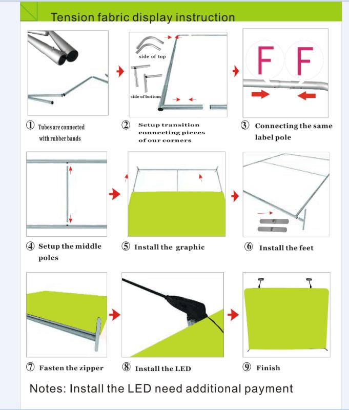 tension fabric display instruction