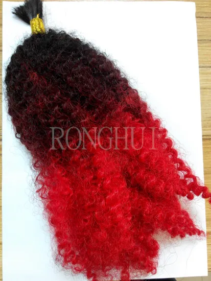 Ombre red two tone synthetic hair afro kinky hair bulk
