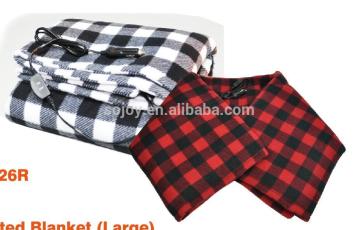 Comfortable Car Heated Blanket for Car Travel, Red and Black