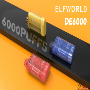 Disposable Vape Peach Apple Elf World DE6000